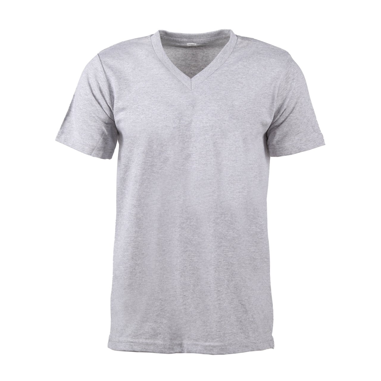 V Yaka Kısa Kol M. Gri T-Shirt