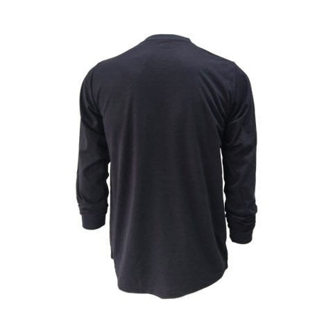 Sıfır Yaka  Lacivert Uzun Kol T-Shirt