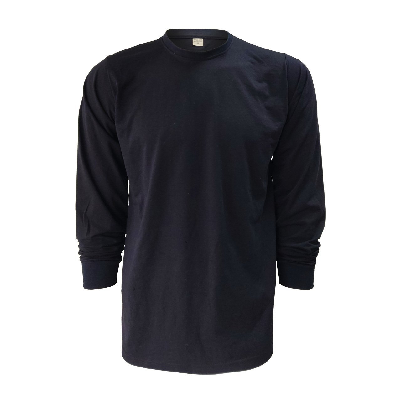 Lacivert Sıfır Yaka Uzun Kol T-Shirt