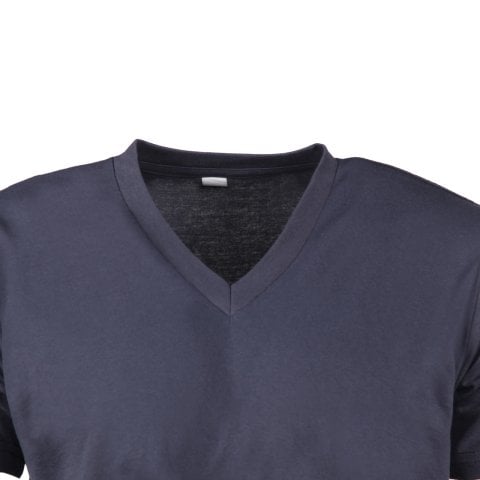 Füme V Yaka Kısa Kol T-Shirt