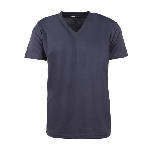 V Yaka Kısa Kol Füme T-Shirt