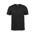 Siyah V Yaka Kısa Kol T-Shirt SİYAH - 4XL