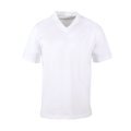 Beyaz V Yaka Kısa Kol T-Shirt BEYAZ - S