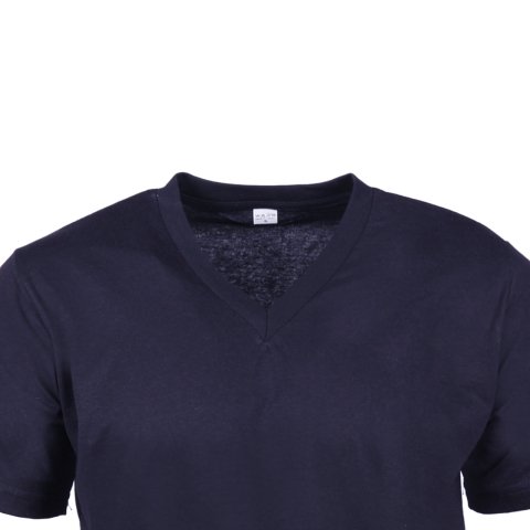 V Yaka Kısa Kol Lacivert T-Shirt