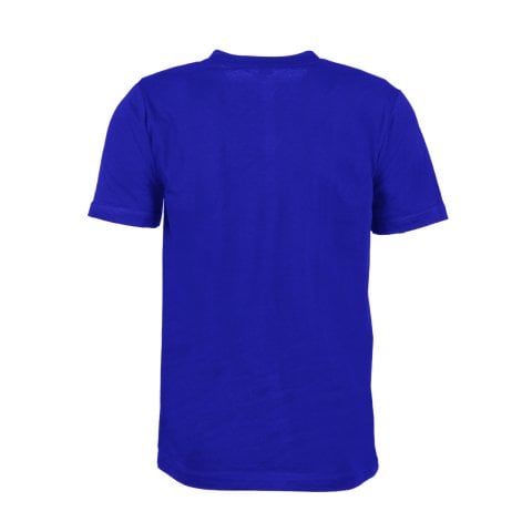 V Yaka Kısa Kol  Saks Mavisi T-Shirt