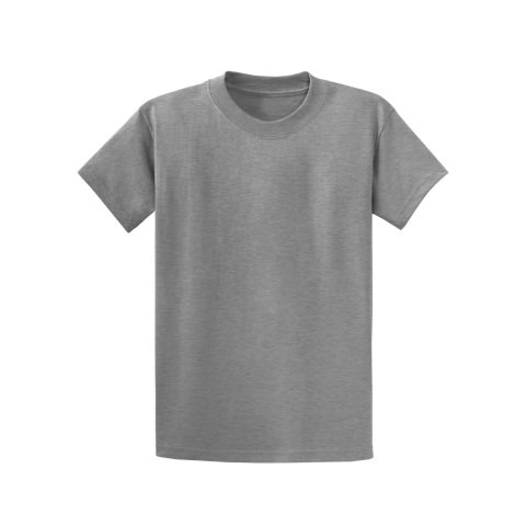 Sıfır Yaka Gri Kısa Kol T-Shirt