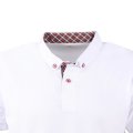 Beyaz Gömlek Yaka Kısa Kol T-shirt BEYAZ - 2XL