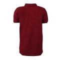 Bordo Gömlek Yaka Kısa Kol T-shirt