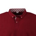 Bordo Gömlek Yaka Kısa Kol T-shirt