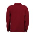 Kırmızı - Bordo Gömlek Yaka Uzun Kol T-shirt M - BORDO