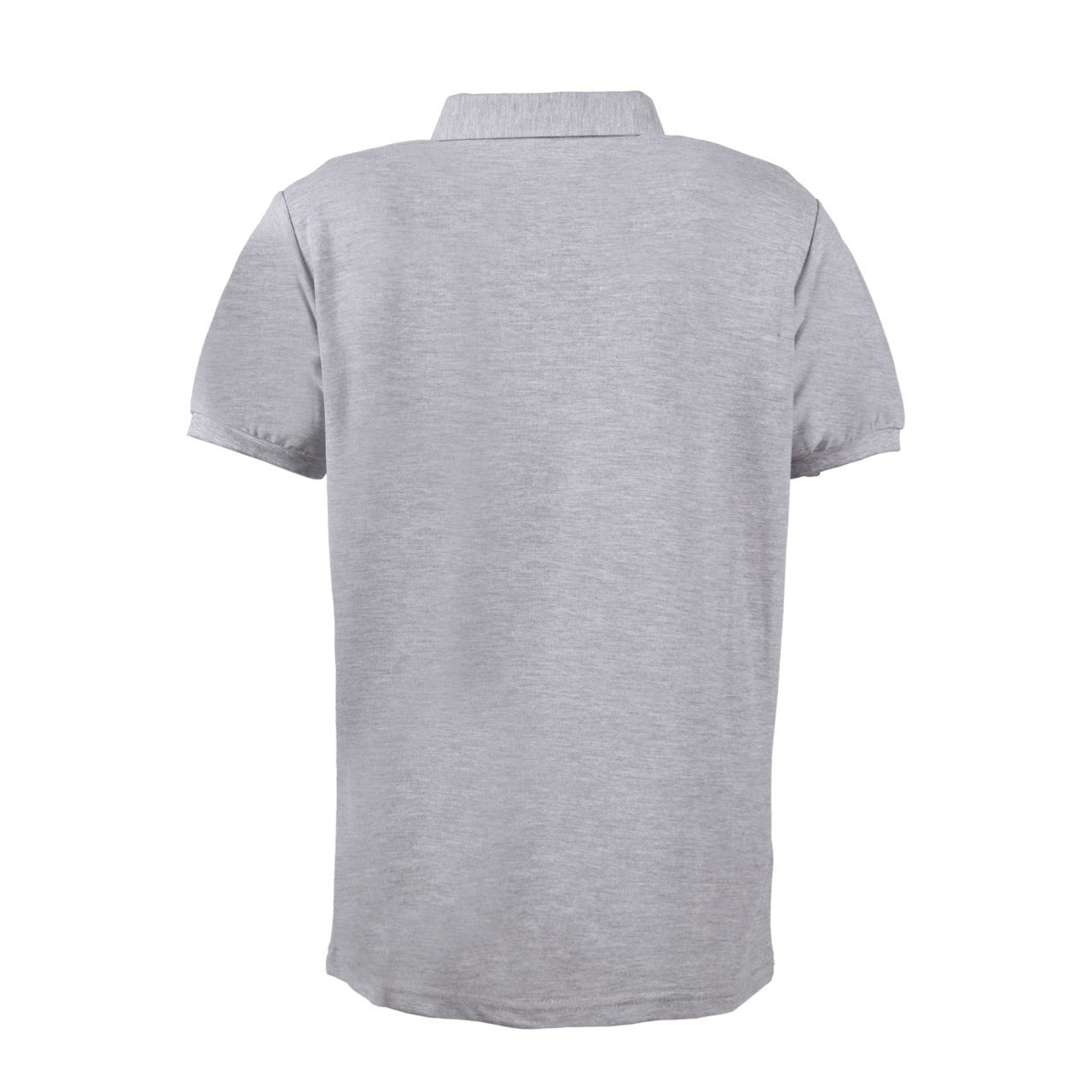 Melanj Gri Gömlek Yaka Kısa Kol T-shirt GRİ - M