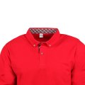 Kırmızı - Bordo Gömlek Yaka Uzun Kol T-shirt M - KIRMIZI