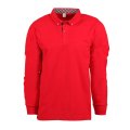 Kırmızı - Bordo Gömlek Yaka Uzun Kol T-shirt M - KIRMIZI