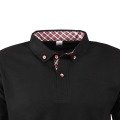 Siyah Gömlek Yaka Kısa Kol T-shirt