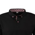 Siyah Gömlek Yaka Kısa Kol T-shirt SİYAH - 2XL