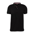 Siyah Gömlek Yaka Kısa Kol T-shirt SİYAH - 2XL