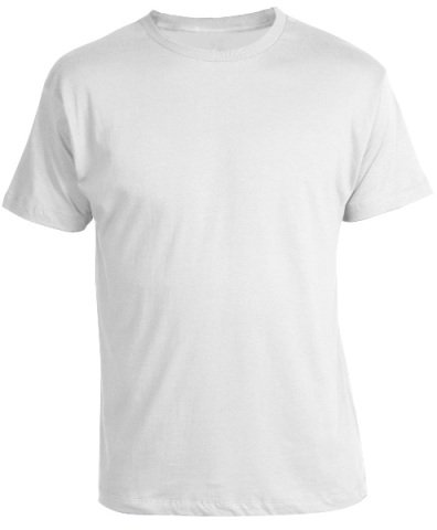 Sıfır Yaka Beyaz Kısa Kol T-Shirt