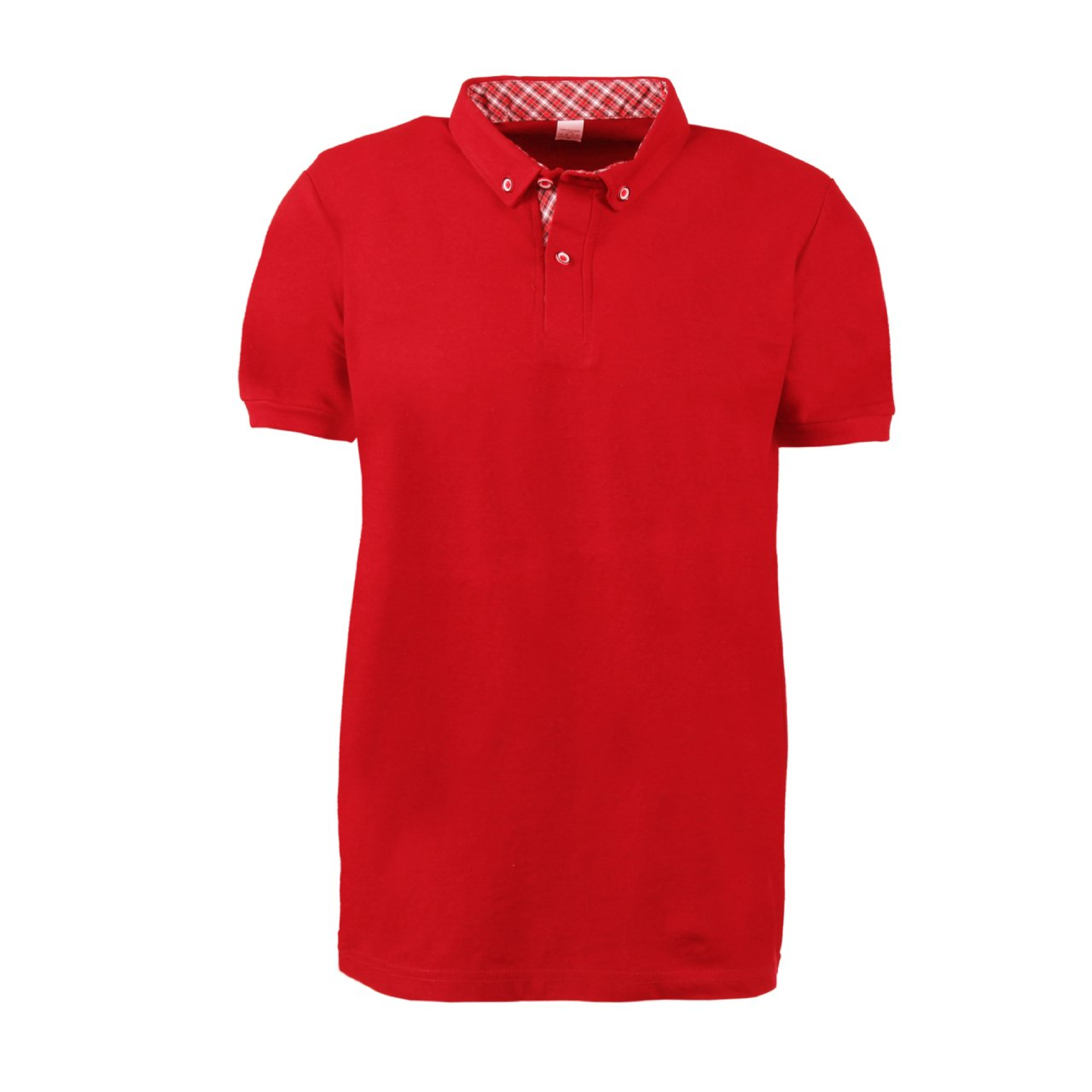 Kırmızı Gömlek Yaka Kısa Kol T-shirt