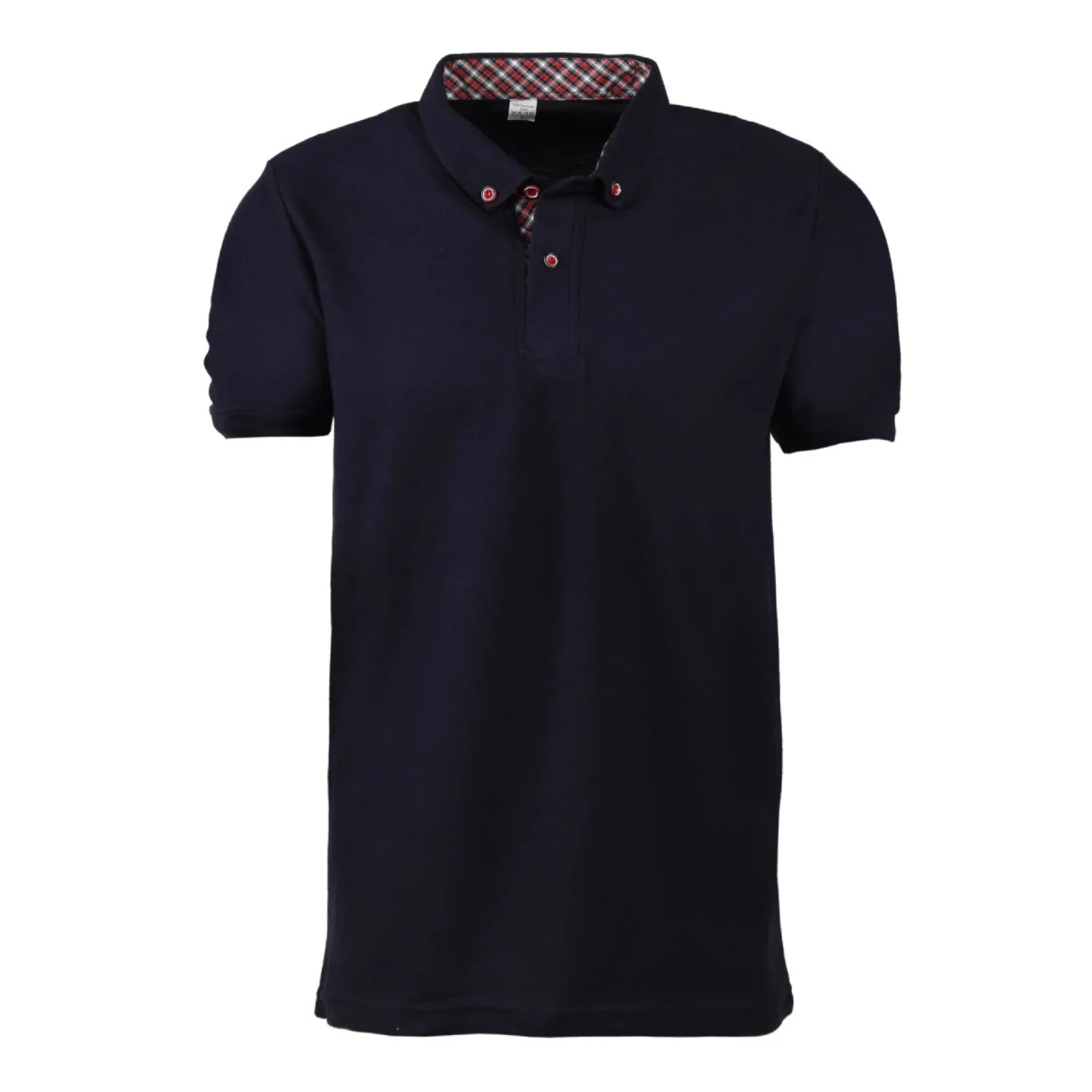 Lacivert Gömlek Yaka Kısa Kol T-shirt