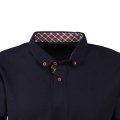Lacivert Gömlek Yaka Kısa Kol T-shirt