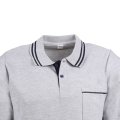 Melanj Gri Uzun Kol Polo Yaka T-shirt