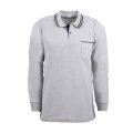 Melanj Gri Uzun Kol Polo Yaka T-shirt
