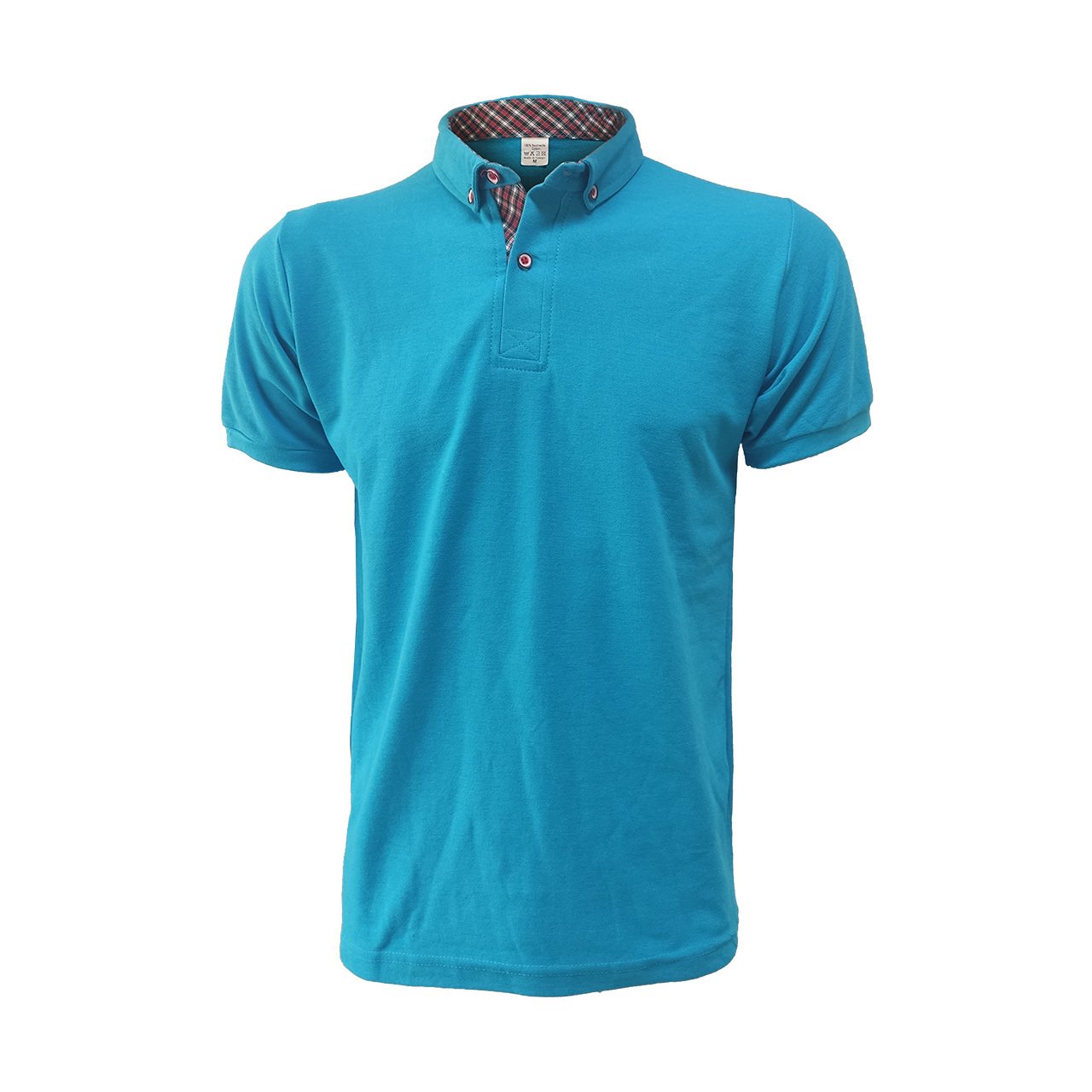 Turkuaz  Gömlek Yaka Kısa Kol T-shirt