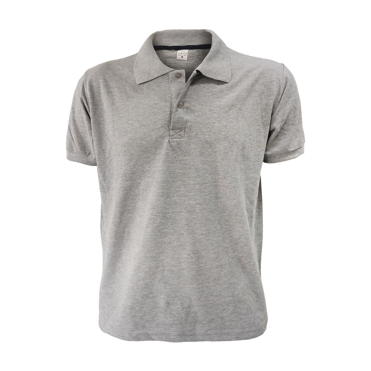 Melanj Gri Kısa Kol Polo Yaka T-shirt