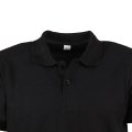 Siyah Kısa Kol Polo Yaka Çizgisiz T-shirt