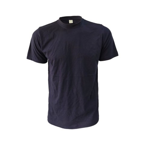 Sıfır Yaka Lacivert Kısa Kol T-Shirt