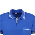 Saks Mavi Kısa Kol Polo Yaka Cepli T-shirt