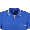 Saks Mavi Kısa Kol Polo Yaka Cepli T-shirt