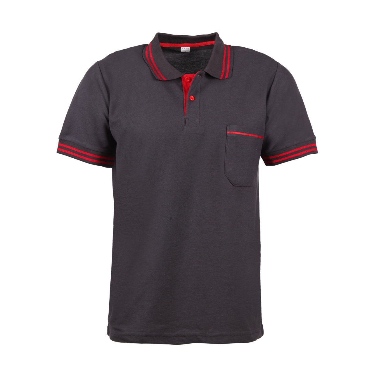Füme Kısa Kol Polo Yaka Cepli T-shirt