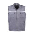 Gri 7/7 Elyaf+Polar Kışlık Yelek