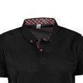 Siyah Gömlek Yaka Dry Touch T-Shirt