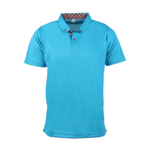 Dry Touch Gömlek Yaka Turkuaz T-Shirt