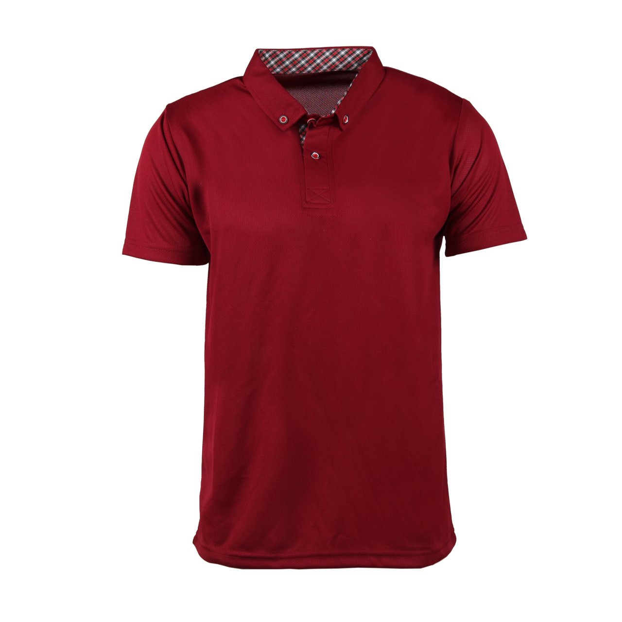 Dry Touch Gömlek Yaka Bordo T-Shirt